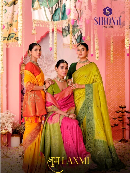 Sirona Fashion Shubh Laxami Fancy Embroidered Saree Collection