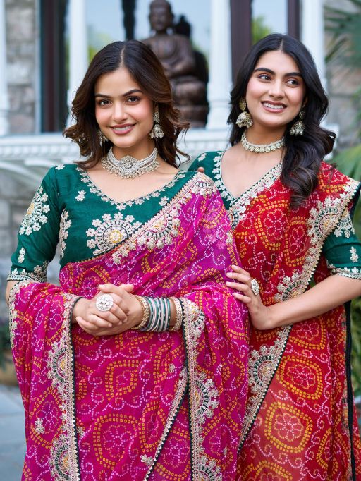 Siya 002 Wholesale Pure Bandhej Saree Collection