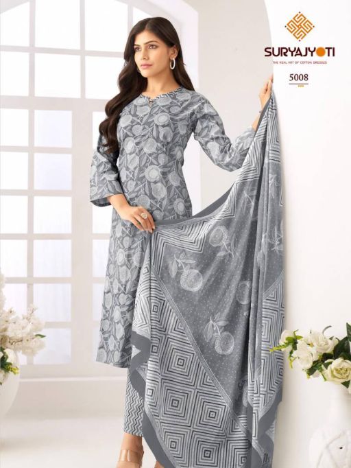 Suryajyoti Ice Look Vol 5 Wholesale Cotton Kurti With Bottom Dupatta - Image 6