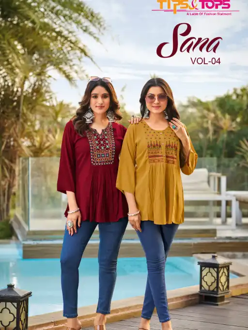 TIPS & TOPS SANA Vol 04 Wholesale Fancy Embroidered Short Tops