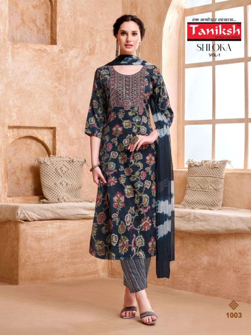 Taniksh Shloka Vol 1 Kurti With Bottom Dupatta Wholesale Catalog - Image 8