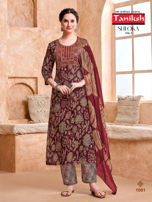 Taniksh Shloka Vol 1 Kurti With Bottom Dupatta Wholesale Catalog - Image 9