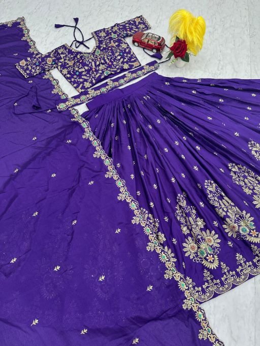 Tapi 247 Chinon Embroidery Festival Wear Lehenga Choli - Image 2