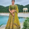 Tathastu Anaara Mehndi Green Designer Traditional Silk Lehenga