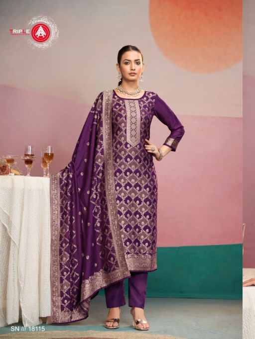 Triple A Hanshika Vol-2 Wholesale Muslin Salwar Kameez Catalog