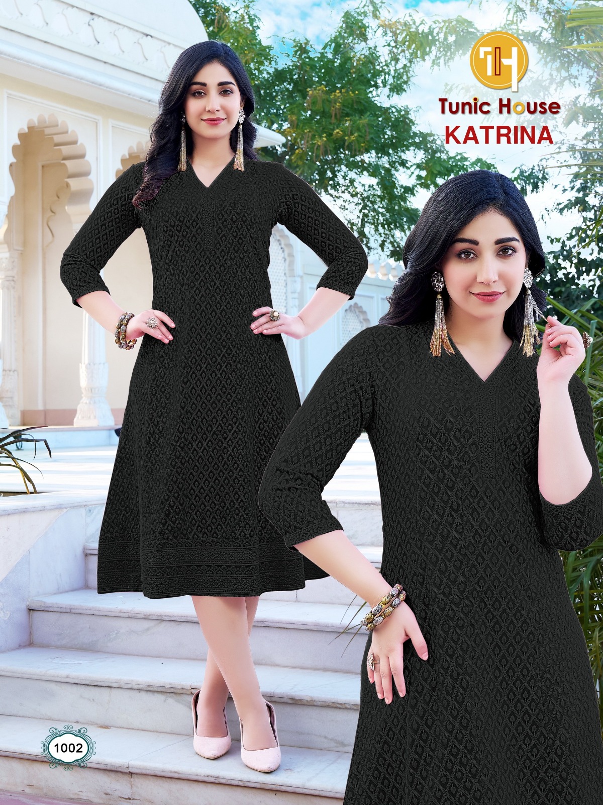 Tunic House Katrina Wholesale Chikankari Anarkali Kurti Collection