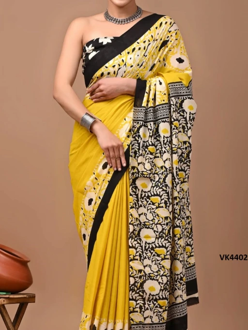 Vakratund 4402 Digital Print Chanderi Cotton Saree Collection - Image 9