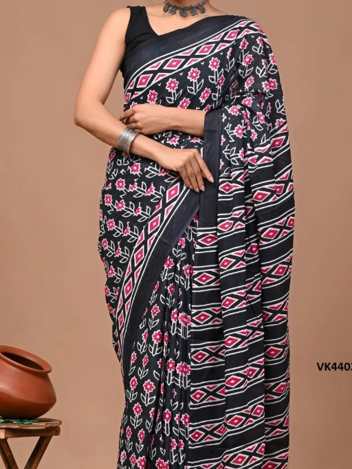 Vakratund 4402 Digital Print Chanderi Cotton Saree Collection - Image 10