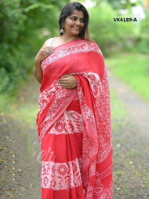 Vakratund VK4189 Wholesale Original Linen Saree Catalog