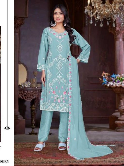 Vardan Florent 1037 A to D Wholesale Georgette Pakistani Kameez