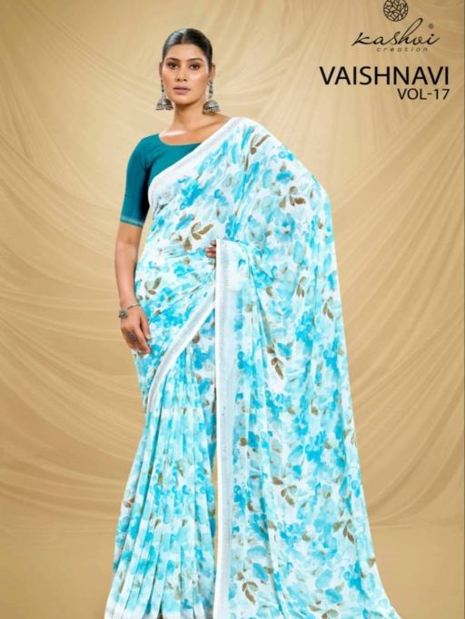 Vardan Kashvi Vaishnavi Vol 17 Wholesale Georgette Fancy Saree Catalog