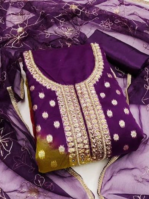 Vardan Kriti 11470 Wholesale Organza Banarasi Salwar Suit Collection - Image 4