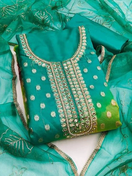 Vardan Kriti 11470 Wholesale Organza Banarasi Salwar Suit Collection - Image 3