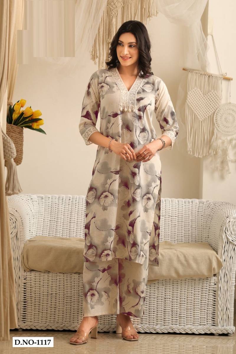 Vardan Lar 1117 To 1121 Cotton Flex Co-Ord Set Collection - Image 3