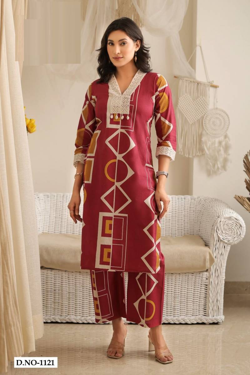 Vardan Lar 1117 To 1121 Cotton Flex Co-Ord Set Collection - Image 2