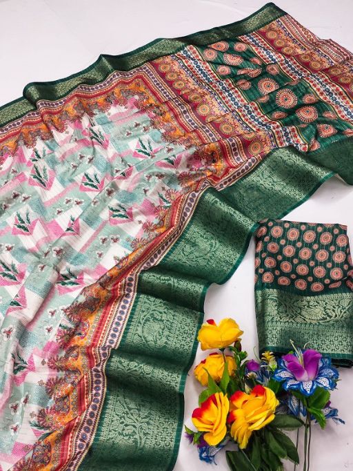 Vardan Mahek 187 Wholesale Dola Fancy Silk Saree Collection - Image 4