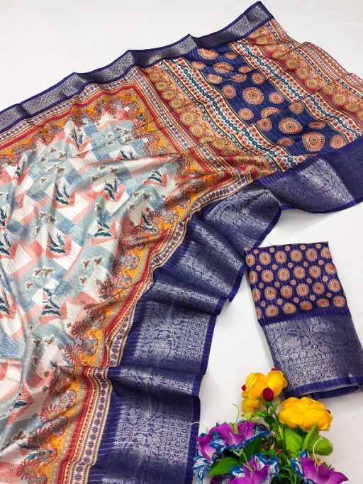 Vardan Mahek 187 Wholesale Dola Fancy Silk Saree Collection - Image 2