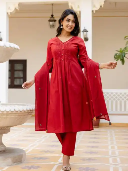 Vardan Naisha K 99 Wholesale Cotton Kurti With Bottom Dupatta