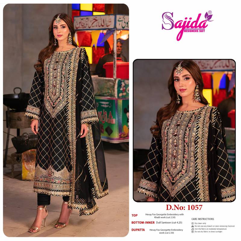 Vardan Sajida 1057 Wholesale Georgette Pakistani Salwar Kameez Catalog - Image 2