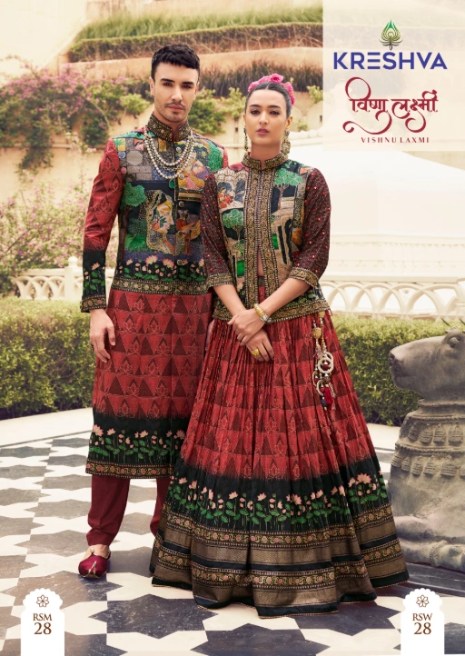 Vishnu Laxmi RS28 Maroon Silk Sherwani And Lehenga Wedding Couple Set.wedding couple set wedding couple set indian wedding dress for couple indian wedding couple set ideas wedding couple set price couple dress for wedding reception matching dress for couple indian best couple dress for wedding