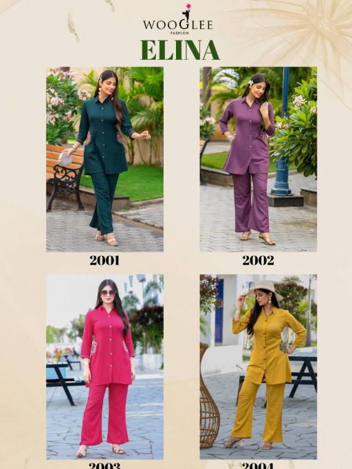 Wooglee Fashion Elina Wholesale Cotton Slub Co Ord Set Catalog - Image 5
