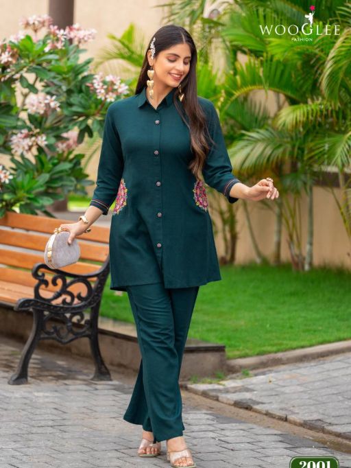 Wooglee Fashion Elina Wholesale Cotton Slub Co Ord Set Catalog - Image 2