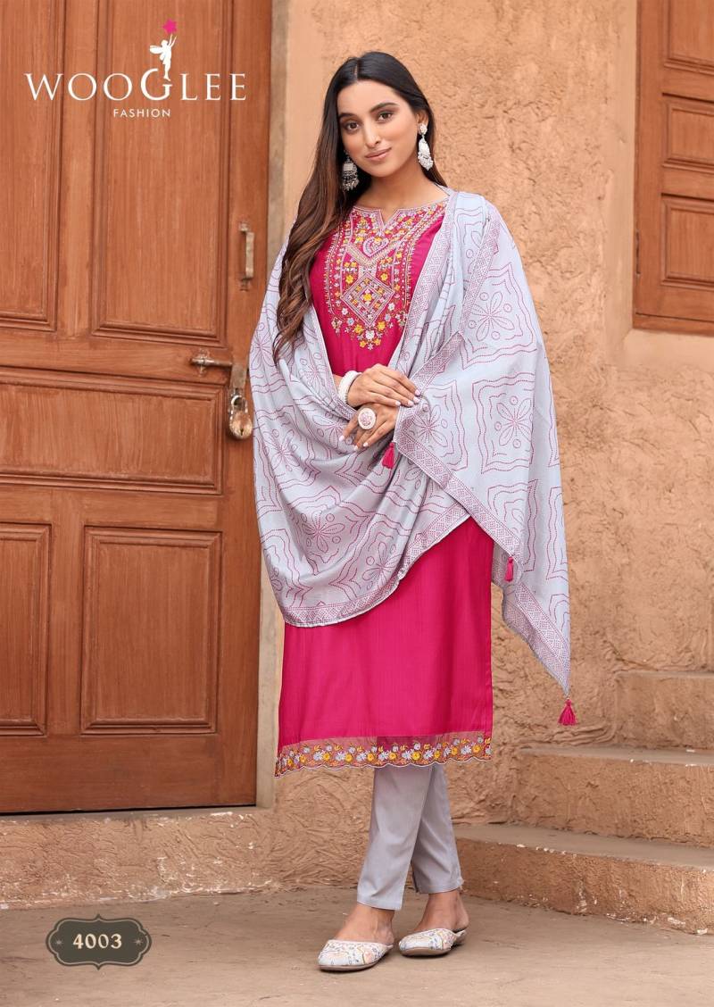 Wooglee Sagaai Vol 2 Viscose Weaving Readymade Salwar Suit - Image 6