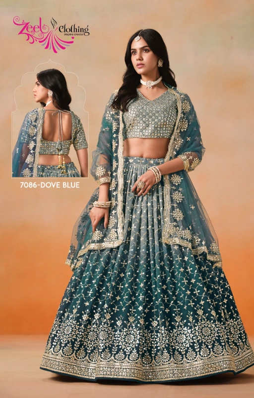 Zeel Clothing Elegance Wholesale Designer Georgette Lehenga Choli - Image 4