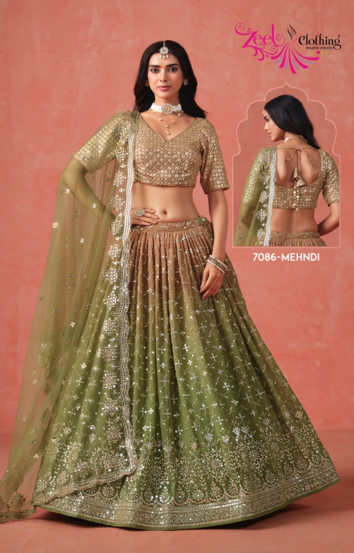Zeel Clothing Elegance Wholesale Designer Georgette Lehenga Choli - Image 5