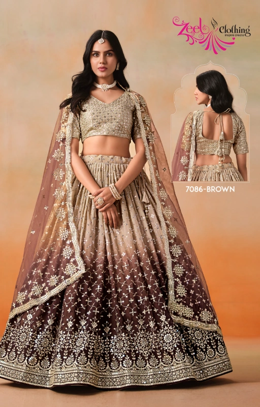 Zeel Clothing Elegance Wholesale Designer Georgette Lehenga Choli - Image 6