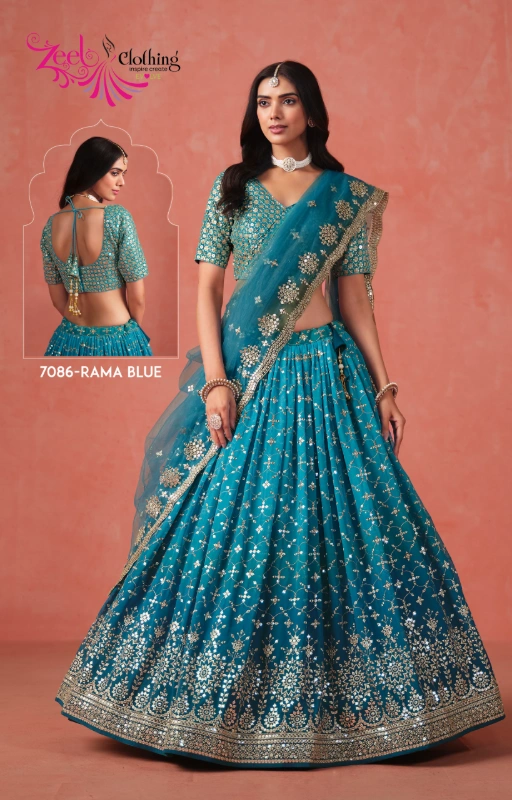 Zeel Clothing 7086 Elegance Wholesale Designer Georgette Lehenga Choli - Image 5