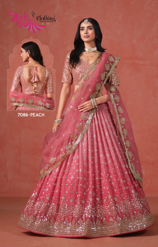 Zeel Clothing Elegance Wholesale Designer Georgette Lehenga Choli
