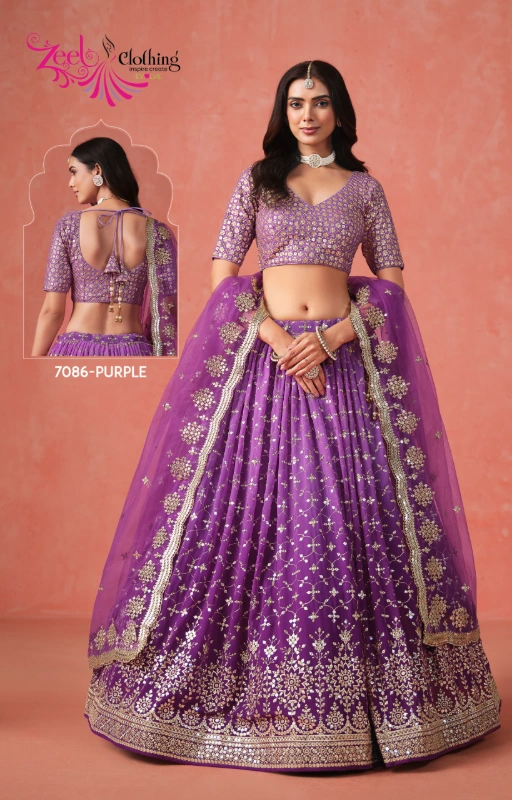Zeel Clothing Elegance Wholesale Designer Georgette Lehenga Choli - Image 3