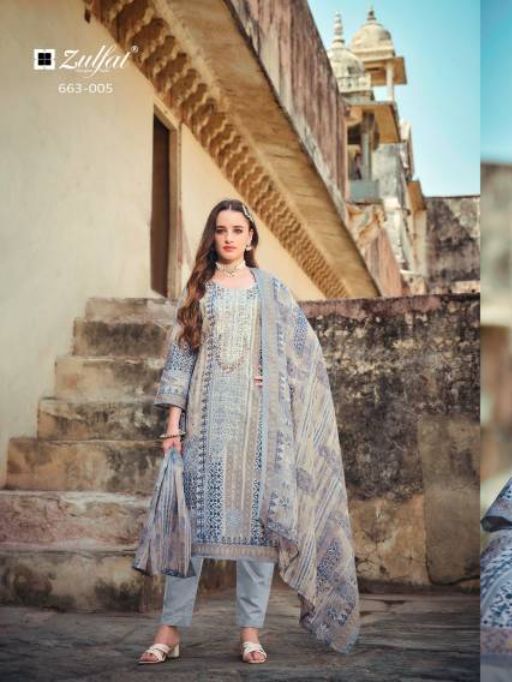 Zulfat Designer Gulnaaz Vol 5 Wholesale Cotton Salwar Kameez - Image 3