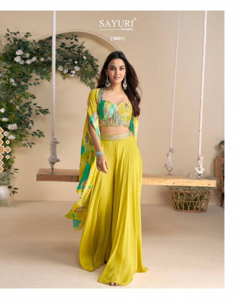 Sayuri Wonaya Chinon Silk Designer Indo Western Set