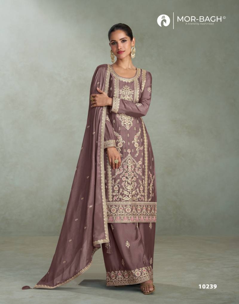 Aashirwad Mor Bagh Mira Chinon Silk Designer Salwar Kameez - Image 2