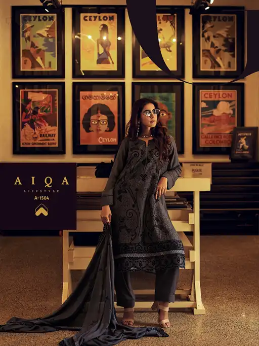 AIQA Endless Fashion Wholesale Designer Muslin Silk Salwar Suit Collection - Image 8