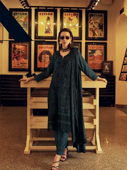 AIQA Endless Fashion Wholesale Designer Muslin Silk Salwar Suit Collection - Image 3