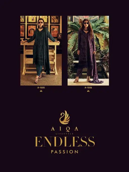 AIQA Endless Fashion Wholesale Designer Muslin Silk Salwar Suit Collection - Image 5