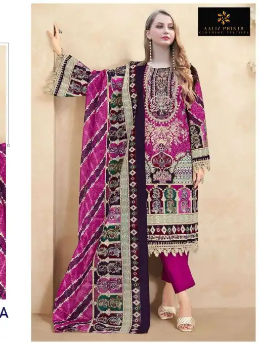Aaliz Prints Aaliya Vol 12 Wholesale Embroidery Pakistani Salwar Kameez