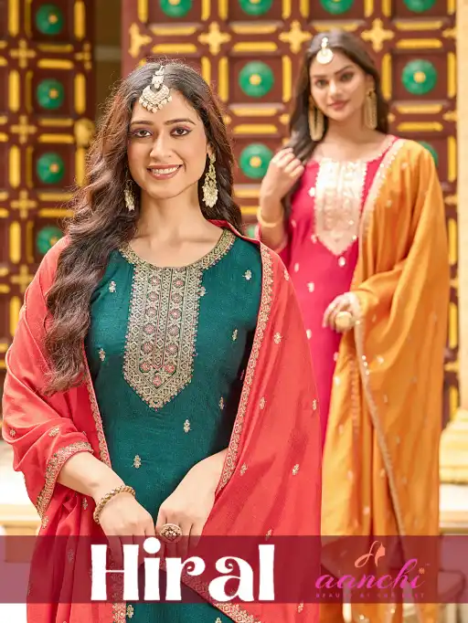 Aanchi Hiral Vichitra Silk 3 Wholesale Readymade Salwar Suit