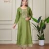Aanchi Raven Roman Wholesale Shimmer Anarkali Kurti Collection