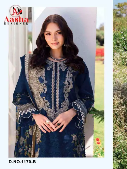 Aasha Designer ASD 1170 Wholesale Cotton Embroidered Pakistani Suit