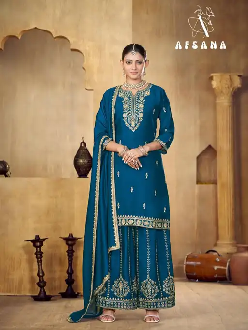 Afsana 5010 A & B Wholesale Marvel Silk Work Salwar Kameez Collection