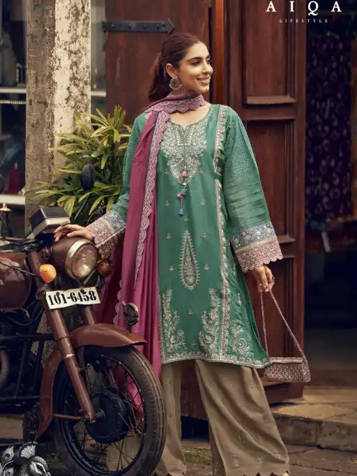 Aiqa Take Wholesale Designer Silk Salwar Kameez Collection - Image 3