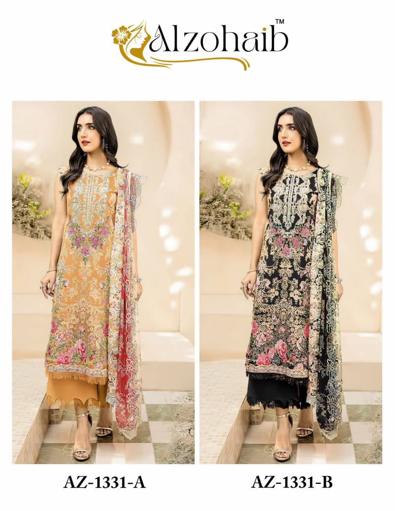 Alzohaib Az 1331 A & B Wholesale Cotton Pakistani Salwar Kameez Catalog - Image 5