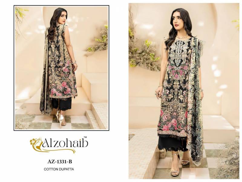 Alzohaib Az 1331 A & B Wholesale Cotton Pakistani Salwar Kameez Catalog - Image 2