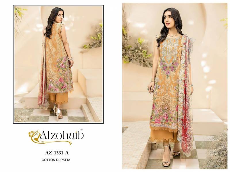 Alzohaib Az 1331 A & B Wholesale Cotton Pakistani Salwar Kameez Catalog - Image 3