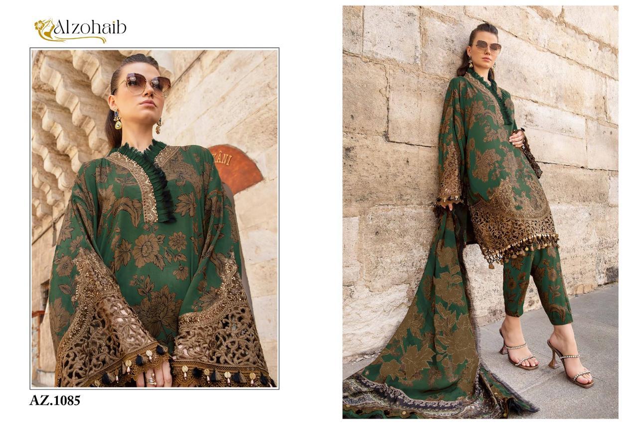 Alzohaib D.No. 1084-1085 Wholesale Cotton Pakistani Salwar Suit - Image 4