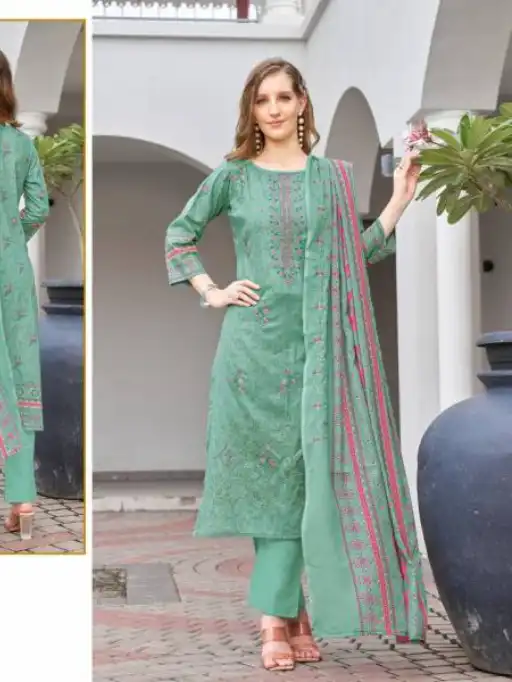Alzohaib Mahima Wholesale Cotton Pakistani Salwar Suit Collection